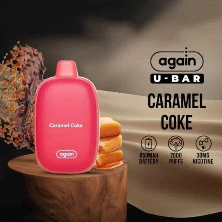 Caramel Coke - Again U Bar 7000 Puffs Disposable Rechargeable Vape 30mg & 50mg in UAE