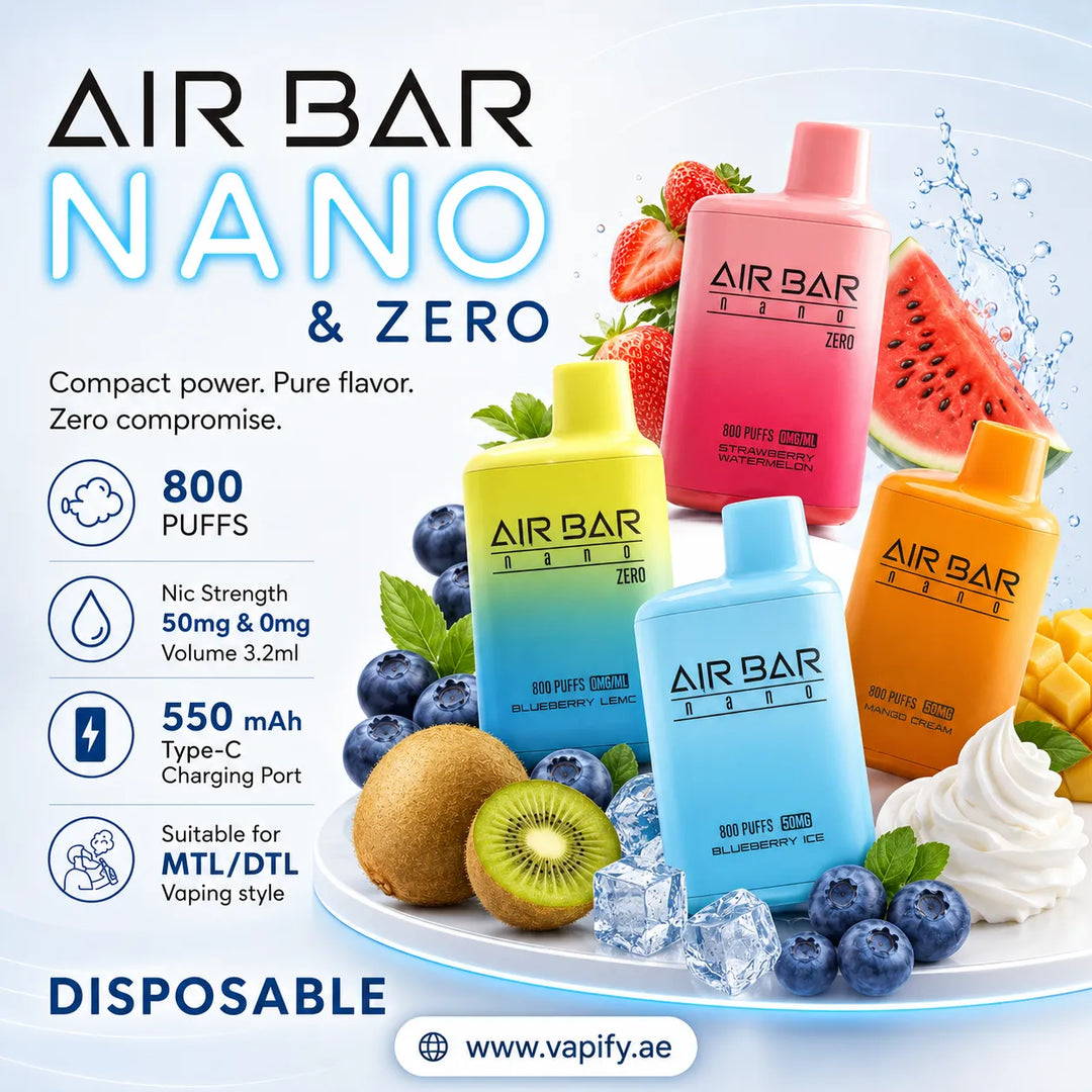 Air Bar Nano 800 Puffs Zero Nicotine Disposable Vape