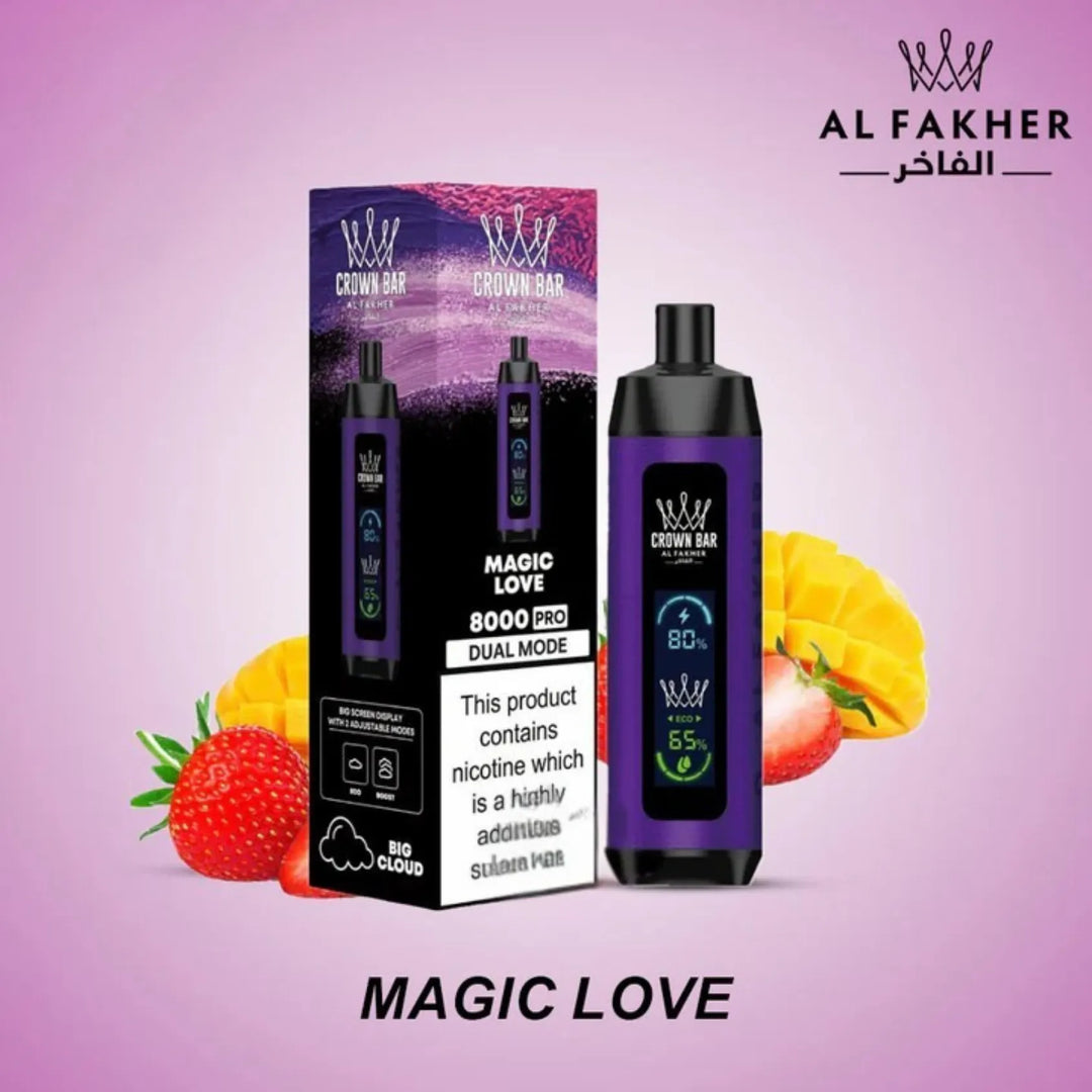 Magic Love  - Crown Bar Al Fakher Pro 8000 Puffs Dual Mode Disposable Vape in Dubai, UAE