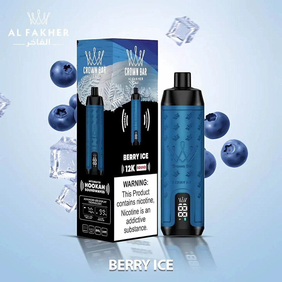 Crown Bar Al Fakher 12000 Puffs 50mg Integrated Hookah Sound Wave Disposable Vape