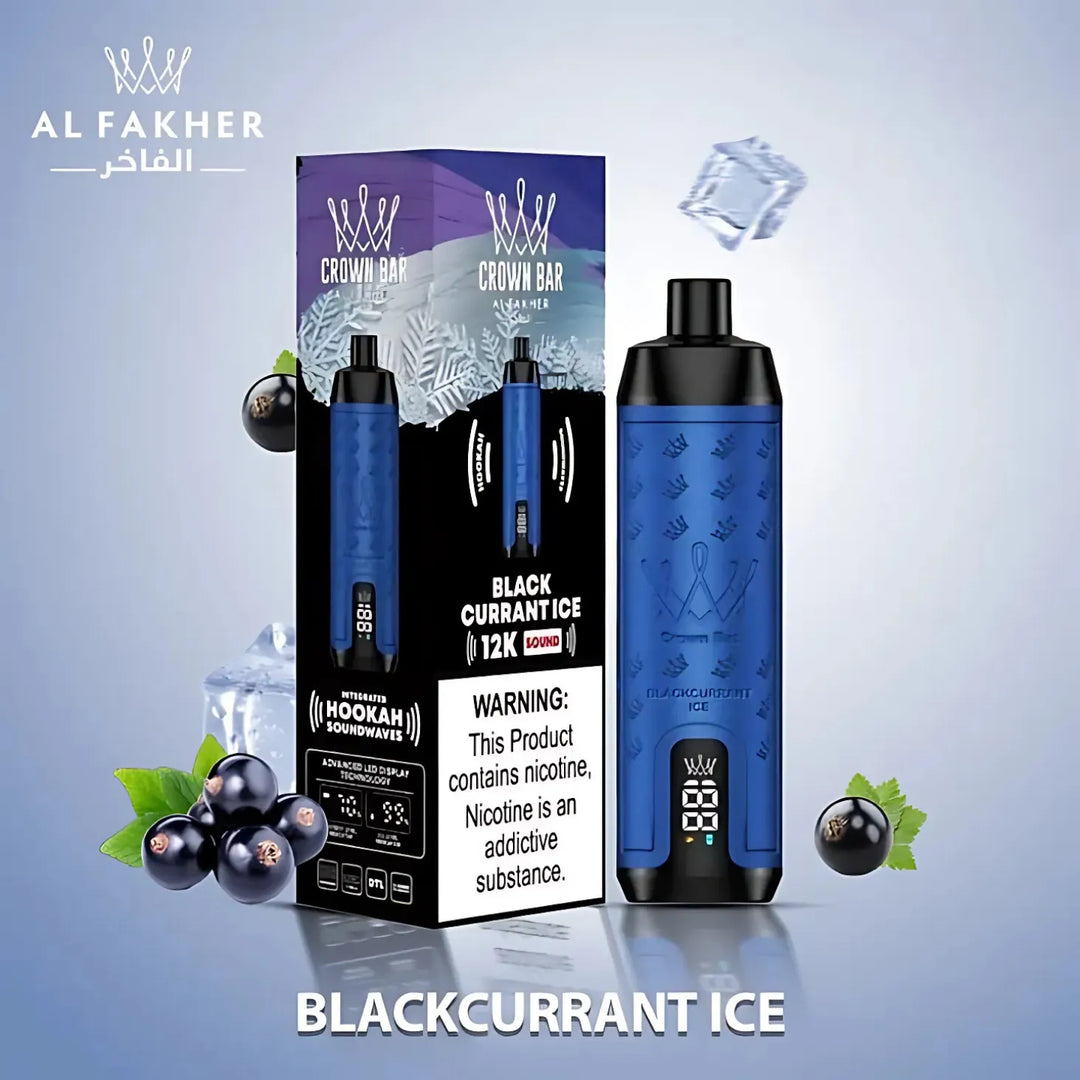 Crown Bar Al Fakher 12000 Puffs 50mg Integrated Hookah Sound Wave Disposable Vape