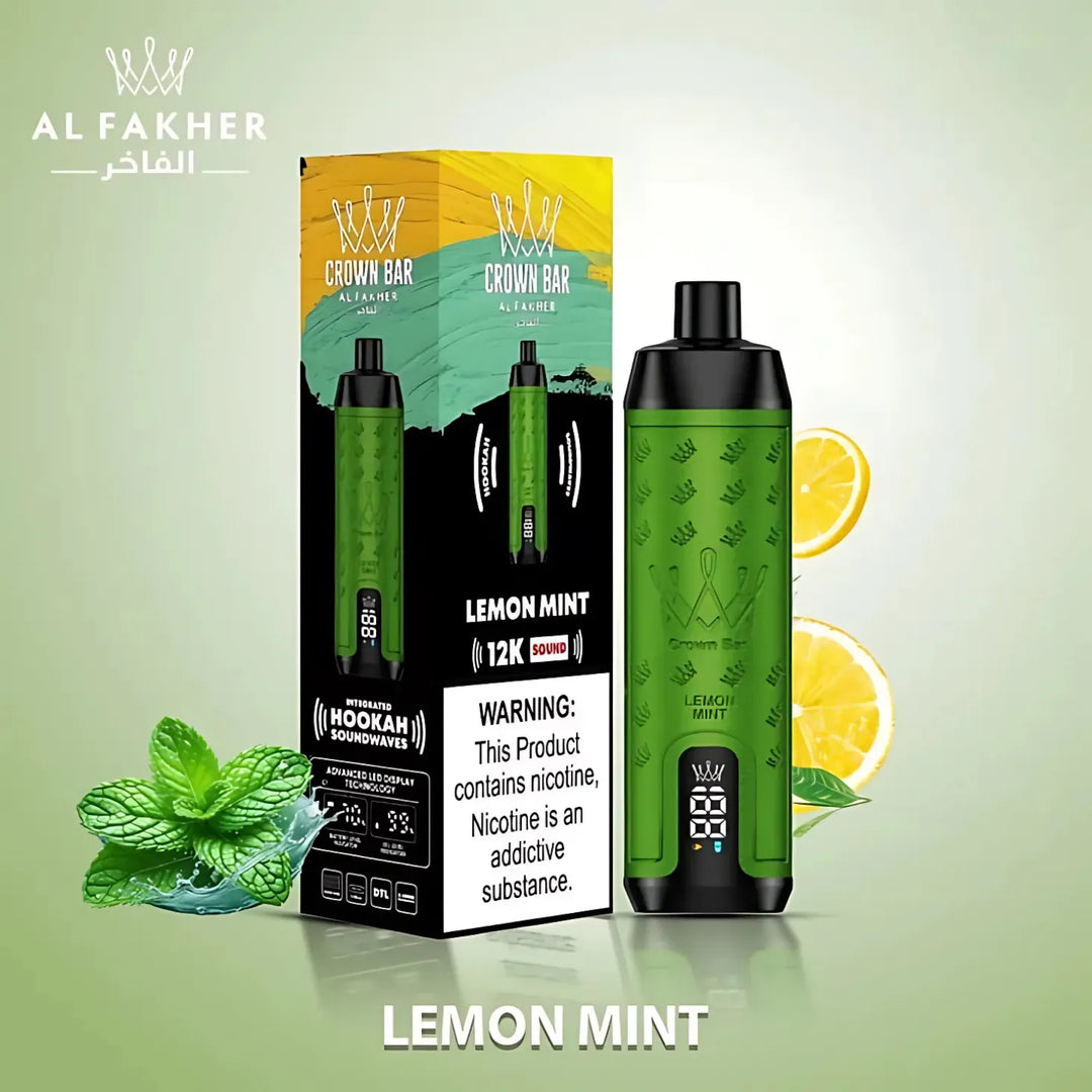 Crown Bar Al Fakher 12000 Puffs 50mg Integrated Hookah Sound Wave Disposable Vape