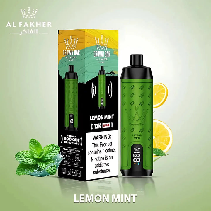 Crown Bar Al Fakher 12000 Puffs 50mg Integrated Hookah Sound Wave Disposable Vape