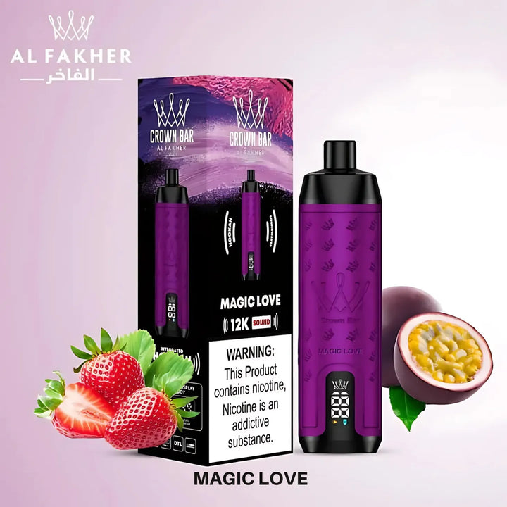 Crown Bar Al Fakher 12000 Puffs 50mg Integrated Hookah Sound Wave Disposable Vape