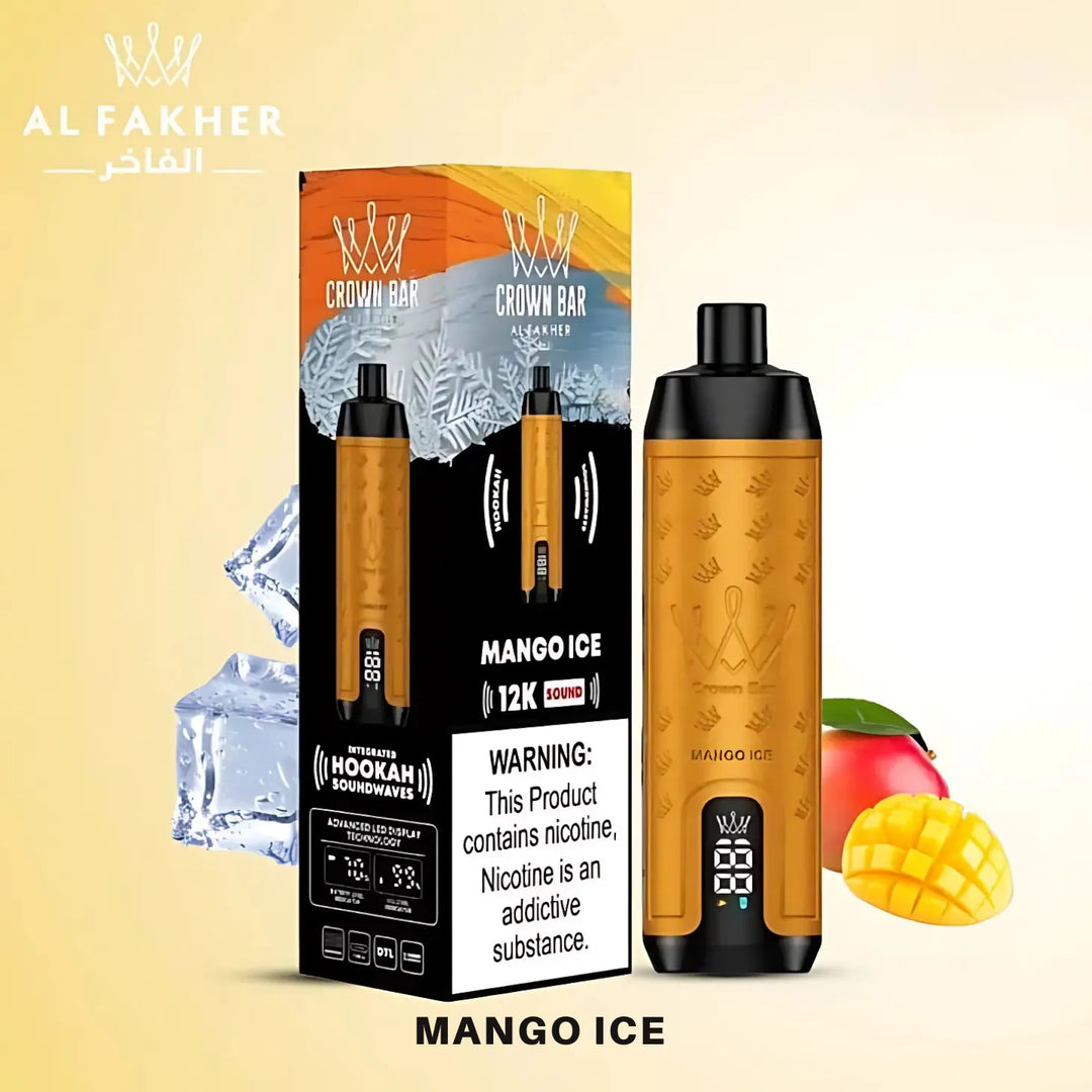 Crown Bar Al Fakher 12000 Puffs 50mg Integrated Hookah Sound Wave Disposable Vape
