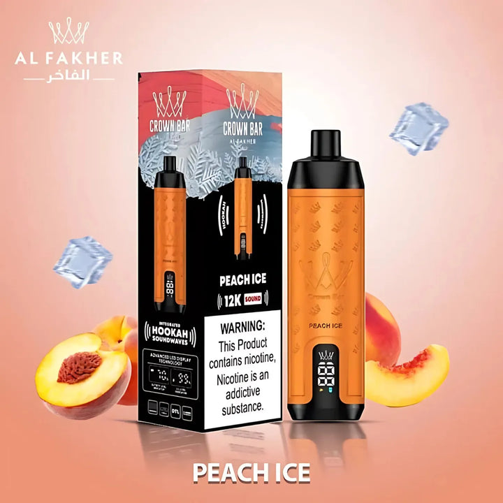 Crown Bar Al Fakher 12000 Puffs 50mg Integrated Hookah Sound Wave Disposable Vape