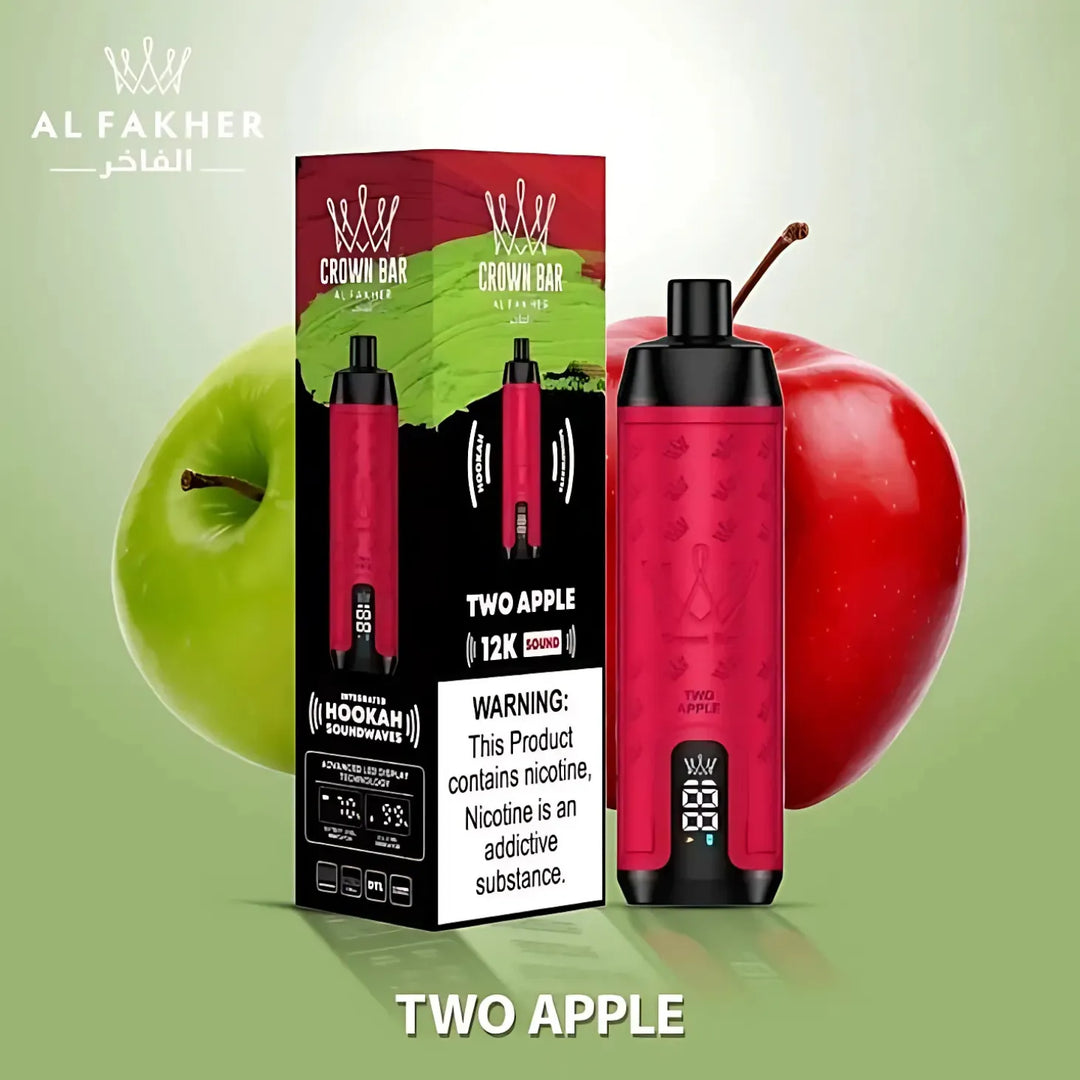Crown Bar Al Fakher 12000 Puffs 50mg Integrated Hookah Sound Wave Disposable Vape