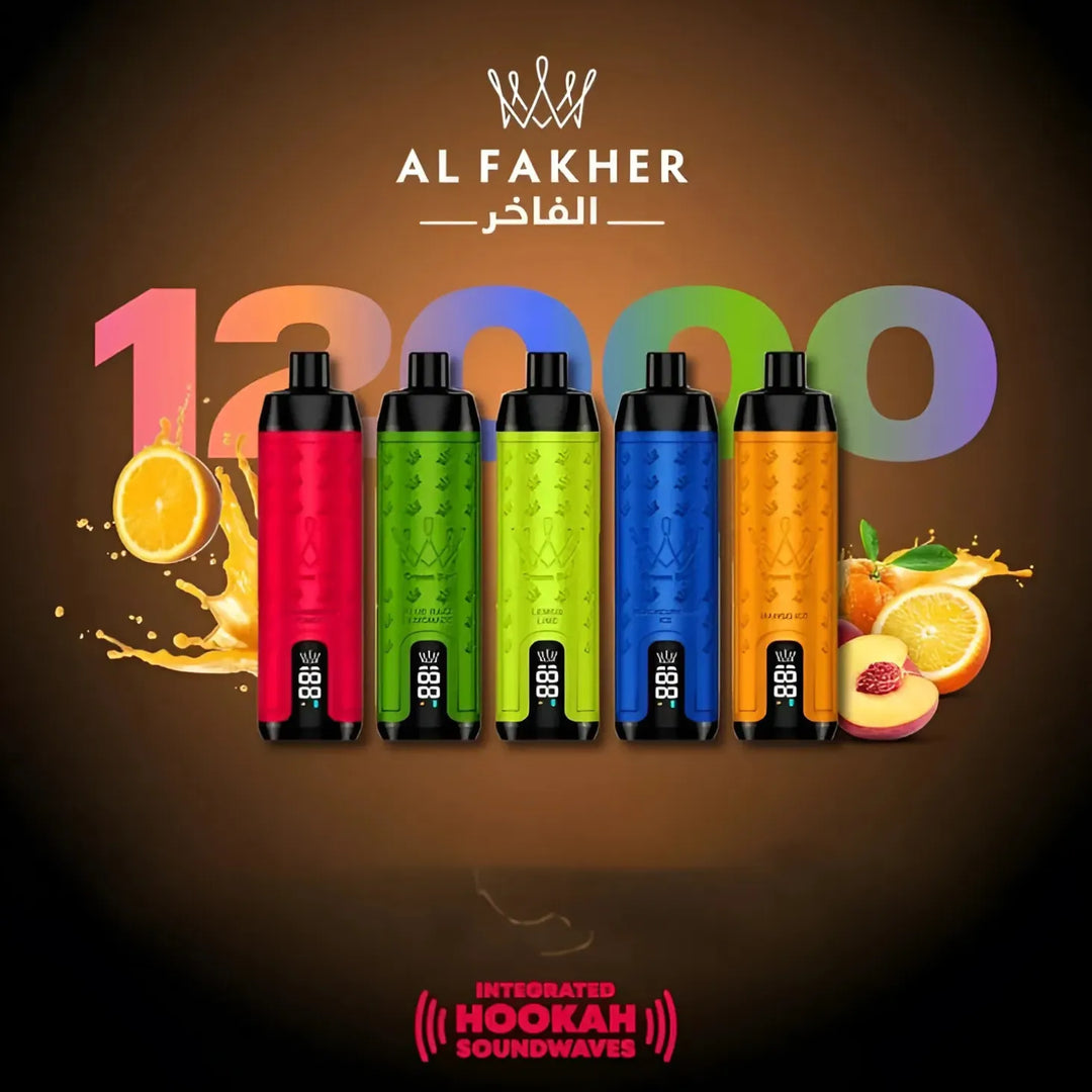 Crown Bar Al Fakher 12000 Puffs 50mg Integrated Hookah Sound Wave Disposable Vape