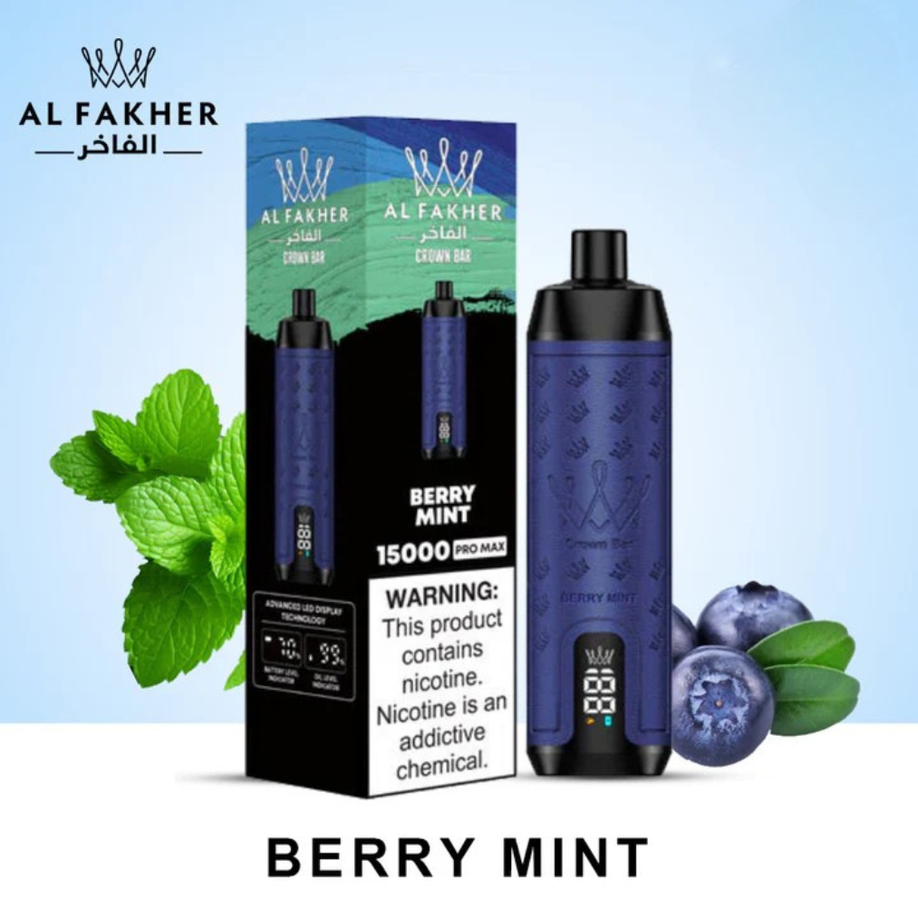 Berry Mint - Al Fakher Crown Bar Pro Max 15000 Puffs Disposable Vape in Dubai, UAE
