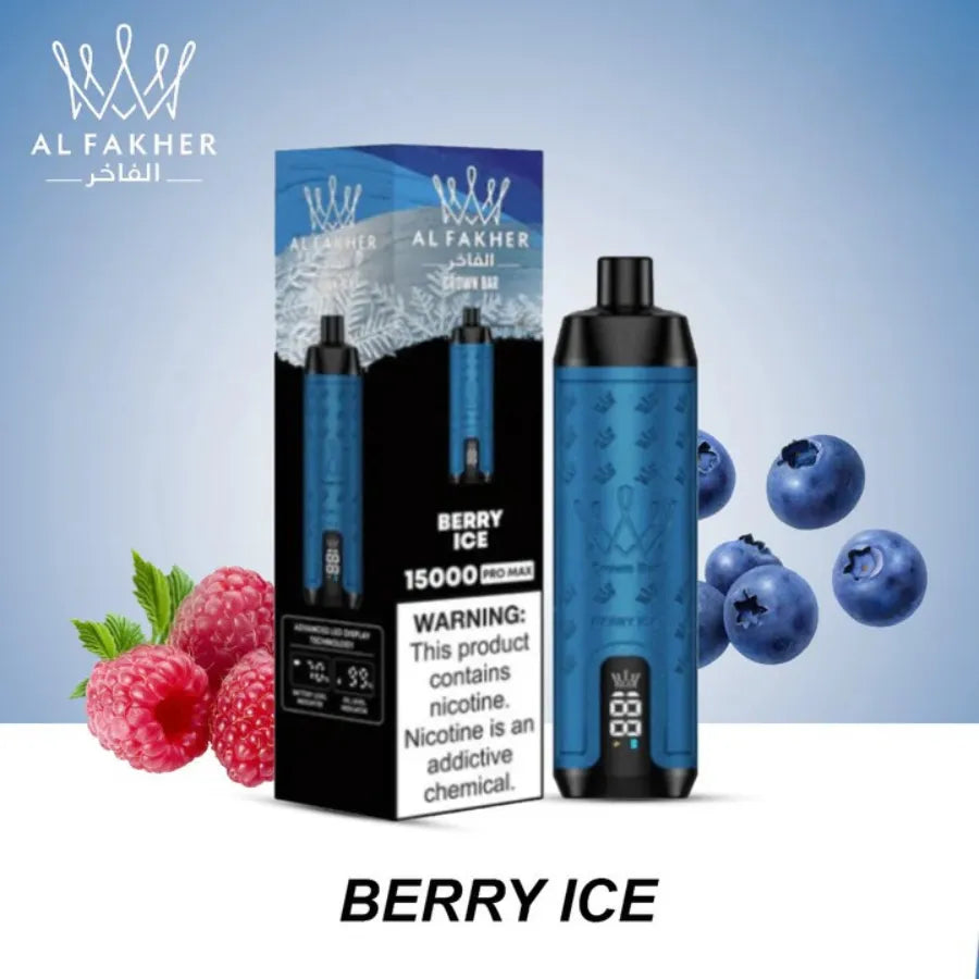 Berry Ice - Al Fakher Crown Bar Pro Max 15000 Puffs Disposable Vape in Dubai, UAE