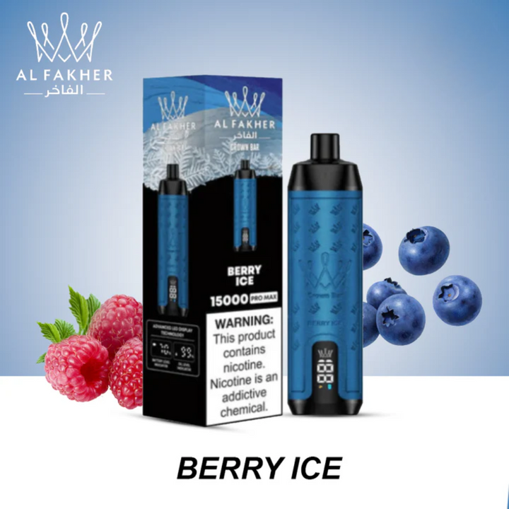 Berry Ice - Al Fakher Crown Bar Pro Max 15000 Puffs Disposable Vape in Dubai, UAE