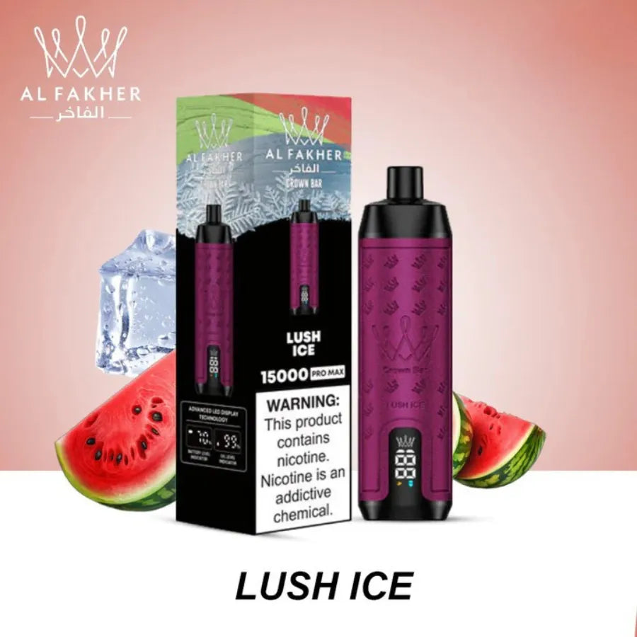 Lush Ice - Al Fakher Crown Bar Pro Max 15000 Puffs Disposable Vape in Dubai, UAE
