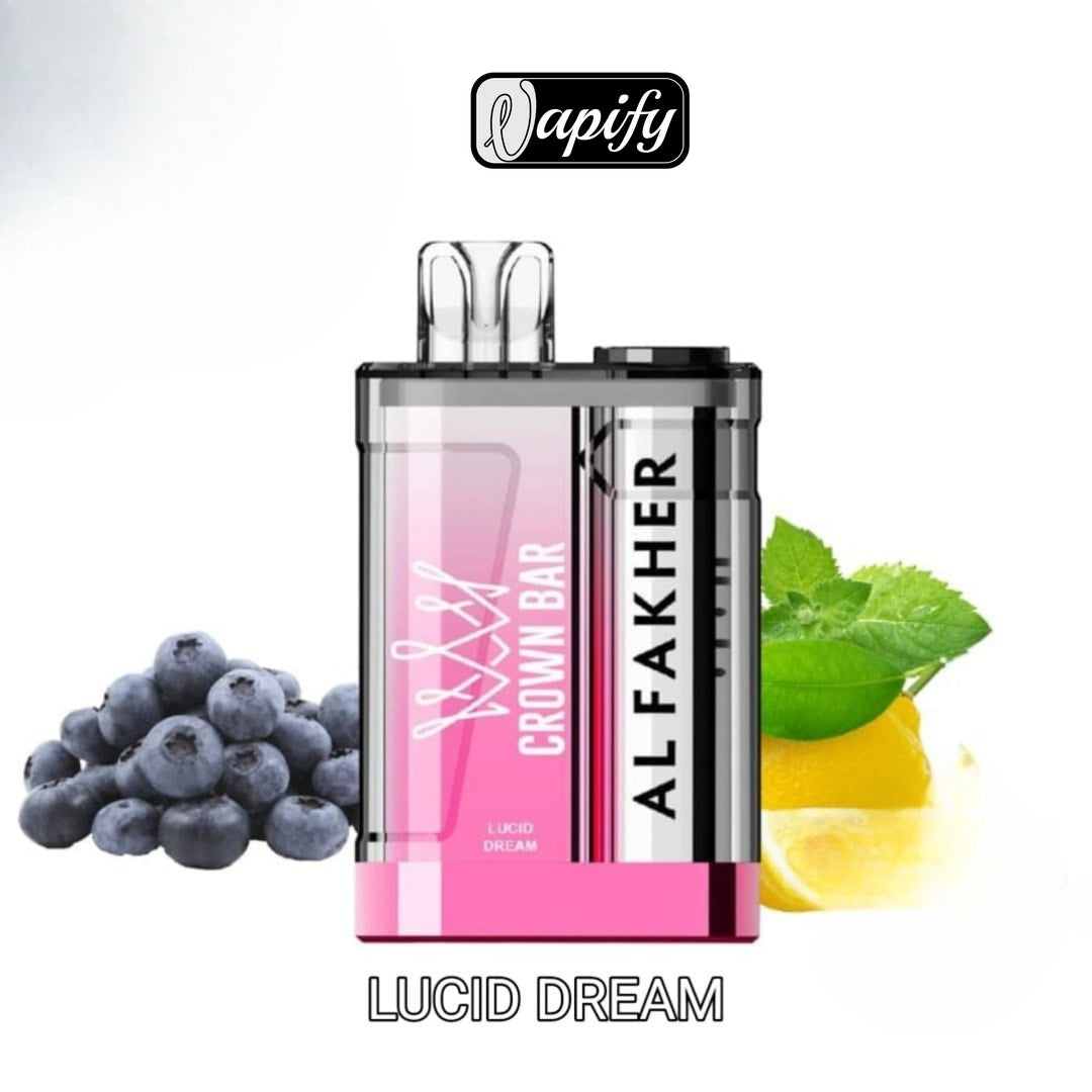Al Fakher Crown Bar Crystal 9000 Puffs- Lucid Dream 