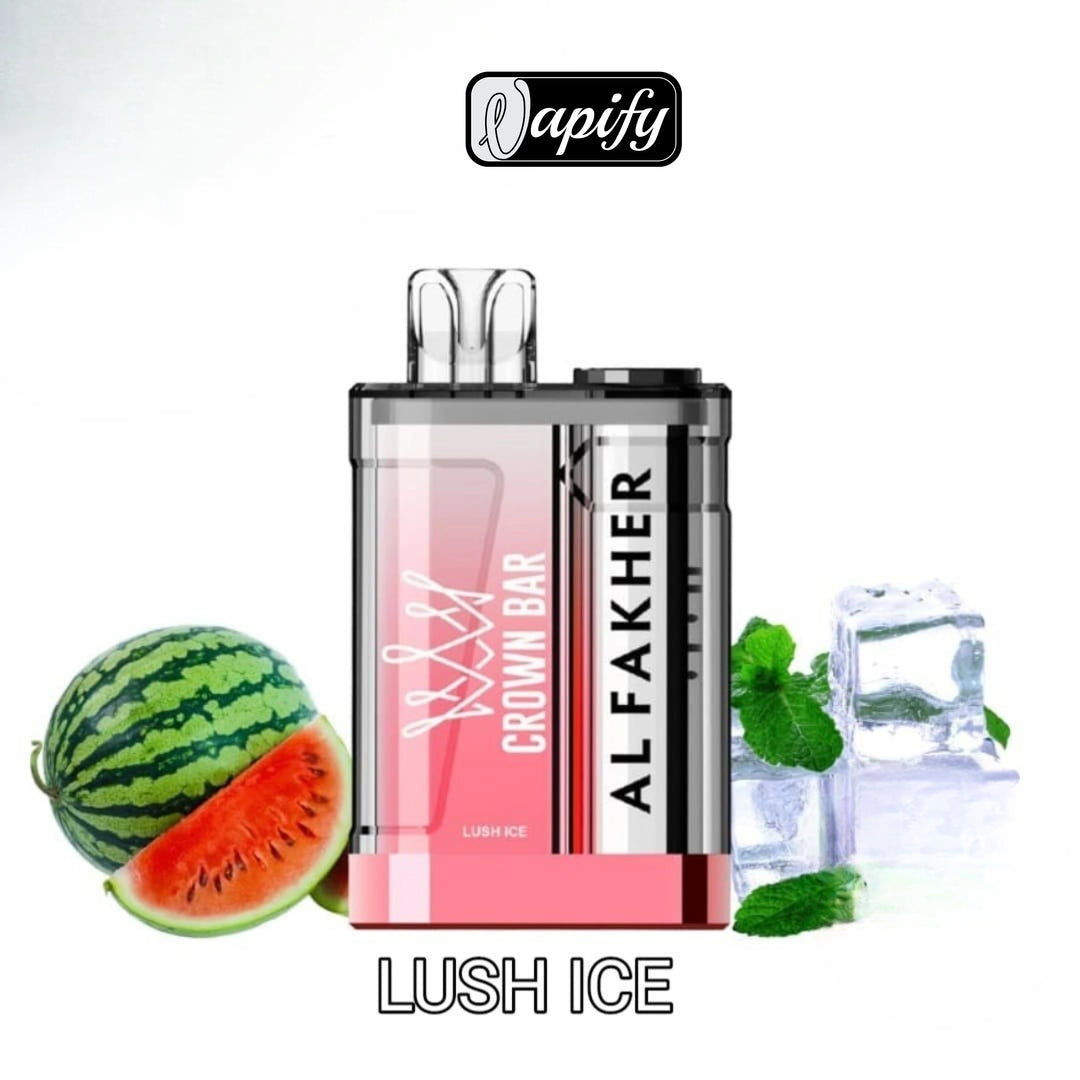 Al Fakher Crown Bar Crystal 9000 Puffs- Lush Ice 