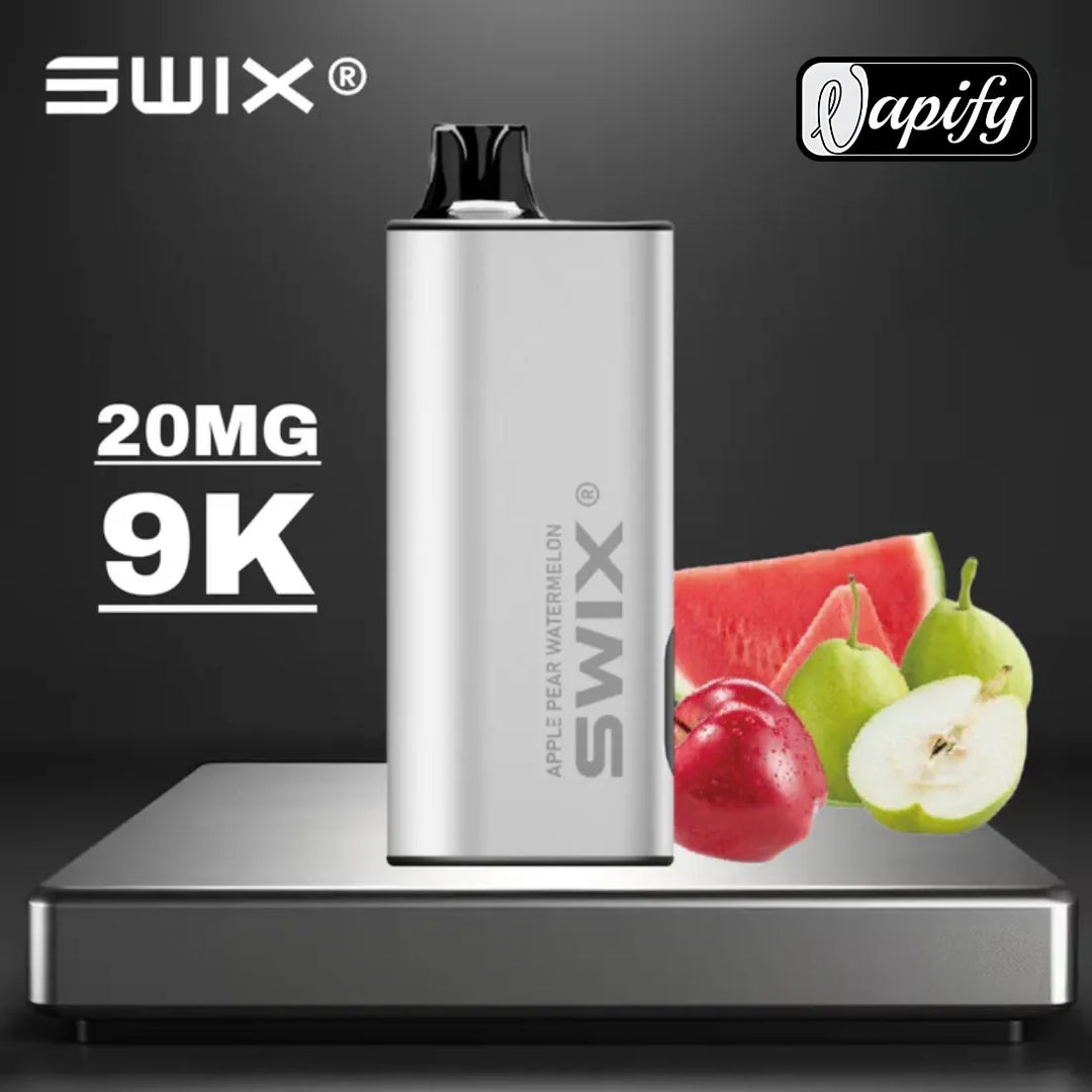 Apple Pear Watermelon -Swix Mate 9000 Puffs Non-Rechargeable Disposable Vape 20mg in Dubai, UAE
