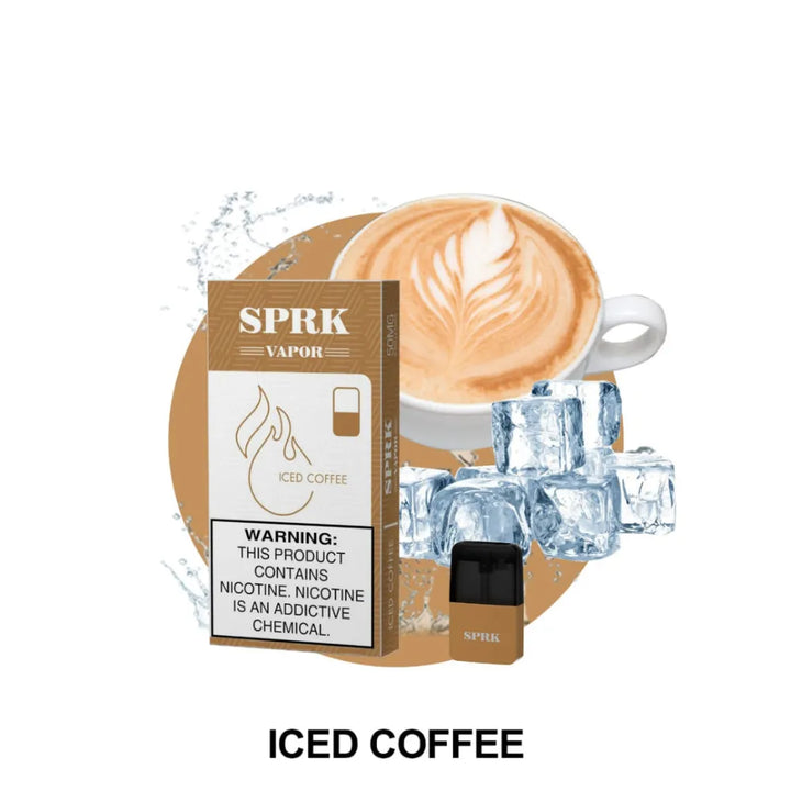 BEST SPRK VAPOR MYLE V4 PODS- ICED COFFEE