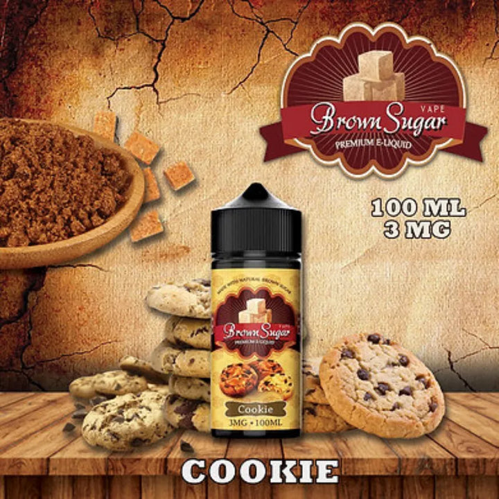 BROWN SUGAR PREMIUM VAPE JUICE 100ML E-LIQUID - COOKIE 