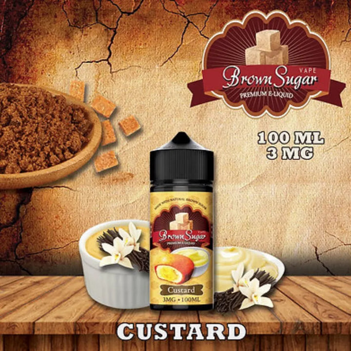 BROWN SUGAR PREMIUM VAPE JUICE 100ML E-LIQUID - CUSTARD