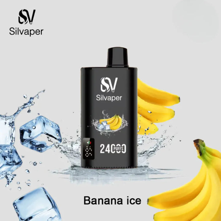Banana Ice  - Silvaper 24000 Puffs Disposable Vape 2% Nicotine in Dubai, UAE