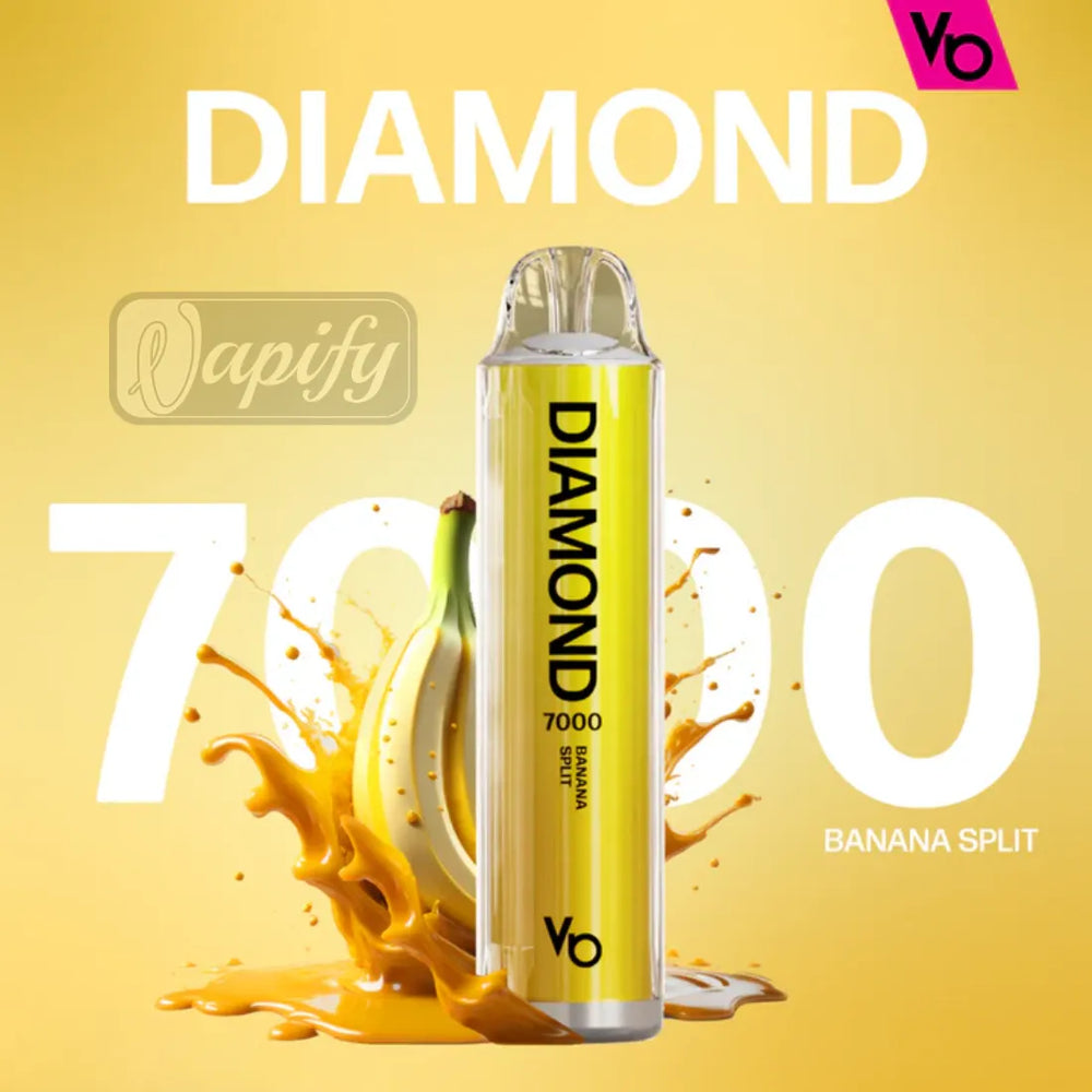 Banana Split - Vapes Bars Diamond 7000 Puffs Disposable Vape 2% Nicotine in Dubai, UAE