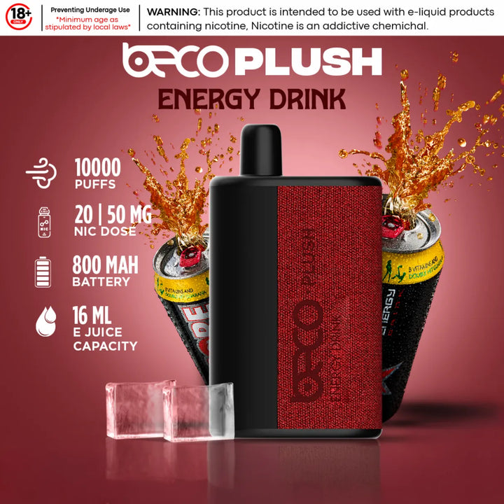 Energy Drink  - Beco Plush 10000 Puffs Disposable Vape 20mg & 50mg in Dubai, UAE