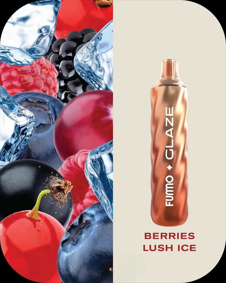 Berries Lush Ice -FUMMO Glaze 4500 Puffs Disposable Vape 20mg Nicotine in Dubai, UAE