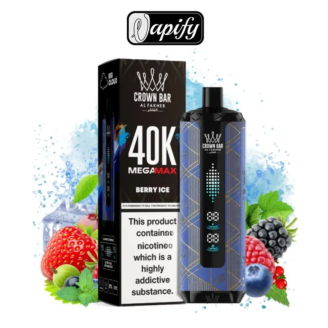 Berry Ice - Crown Bar Al Fakher Mega Max 40000 Puffs in Dubai, UAE