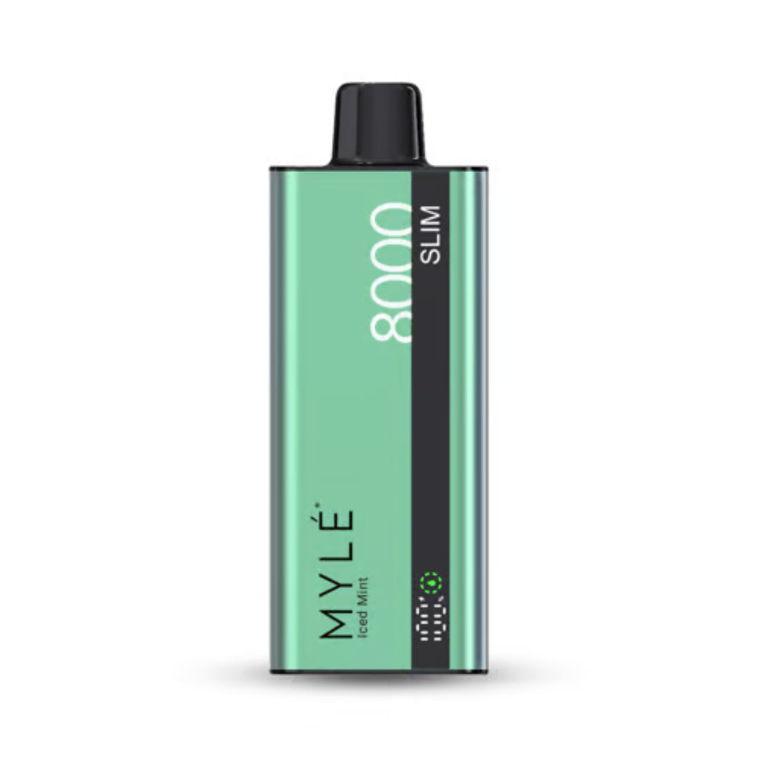 Best MYLE Slim 8000 Puffs 50MG Disposable Vape- Iced Mint Near me 