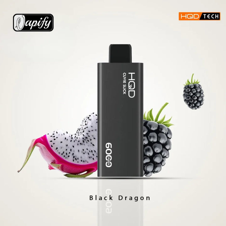 Black Dragon  - HQD Cuvie Slick 6000 Puffs Disposable Vape 2% Nicotine in Dubai, UAE
