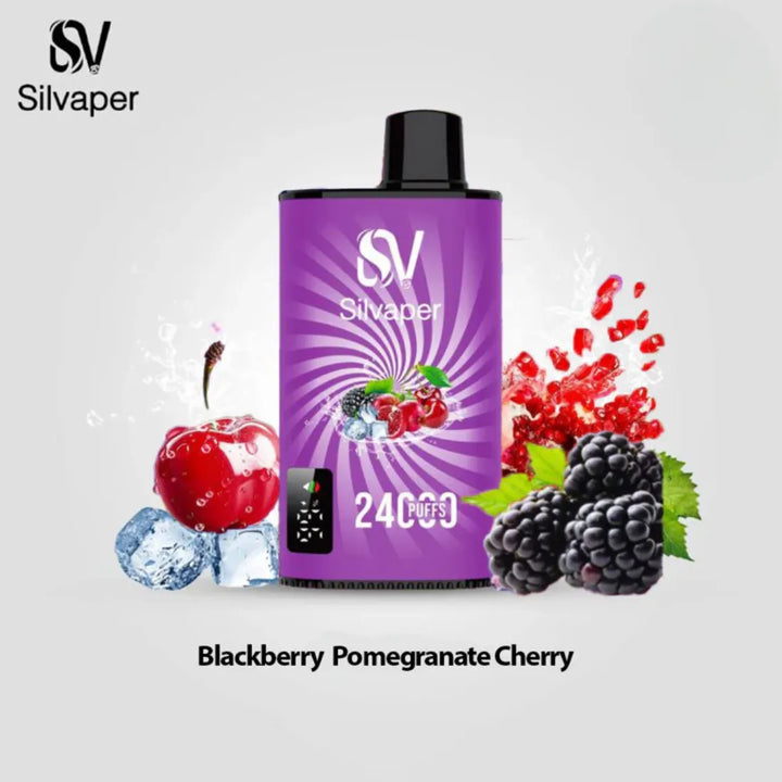 Blackberry Pomegranate Cherry - Silvaper 24000 Puffs Disposable Vape 2% Nicotine in Dubai, UAE