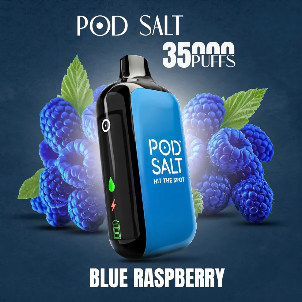 Blue Raspberry - Pod Salt 35000 Puffs Disposable Vape 20mg in Dubai, UAE