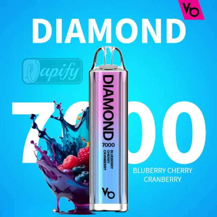 Blueberry Cherry Cranberry  - Vapes Bars Diamond 7000 Puffs Disposable Vape 2% Nicotine in Dubai, UAE