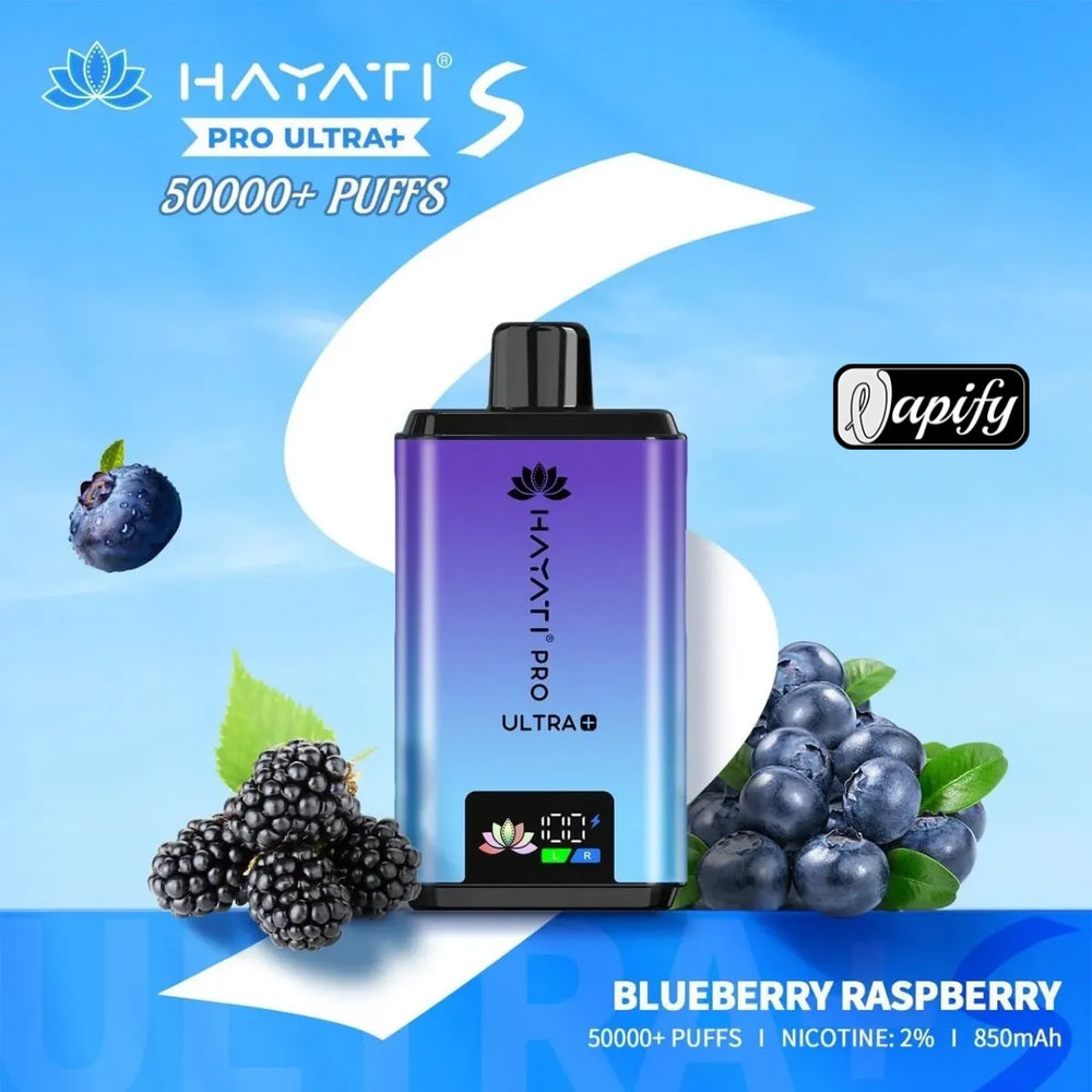 Blueberry Raspberry - Hayati Pro Ultra+ S 50000 Puffs Disposable Vape 2% Nicotine in Dubai, UAE