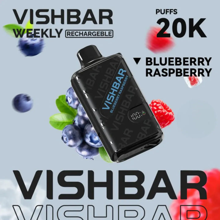 Blueberry Raspberry - VISHBAR Weekly 20000 Puffs Disposable Rechargeable Vape in Dubai, UAE