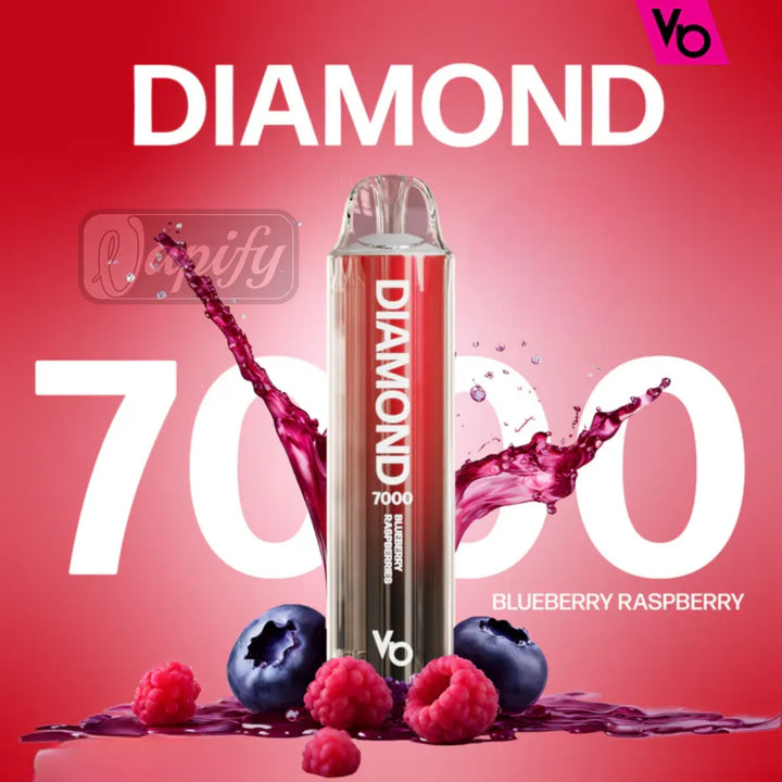 Blueberry Raspberry - Vapes Bars Diamond 7000 Puffs Disposable Vape 2% Nicotine in Dubai, UAE