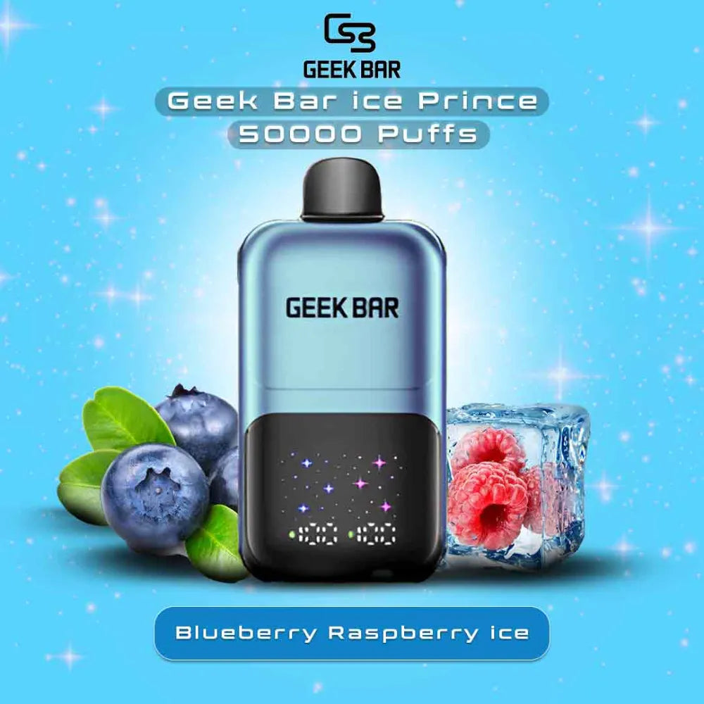 Blueberry Raspberry Ice- Geek Bar Ice Prince 50000 Puffs Disposable Vape in Dubai, UAE