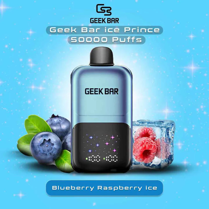 Blueberry Raspberry Ice- Geek Bar Ice Prince 50000 Puffs Disposable Vape in Dubai, UAE