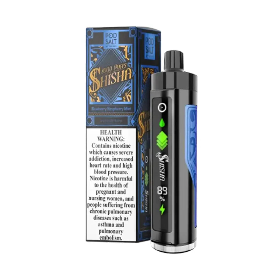 Blueberry Raspberry Mint  - Pod Salt Shisha 8000 Puffs Disposable Vape in Dubai, UAE