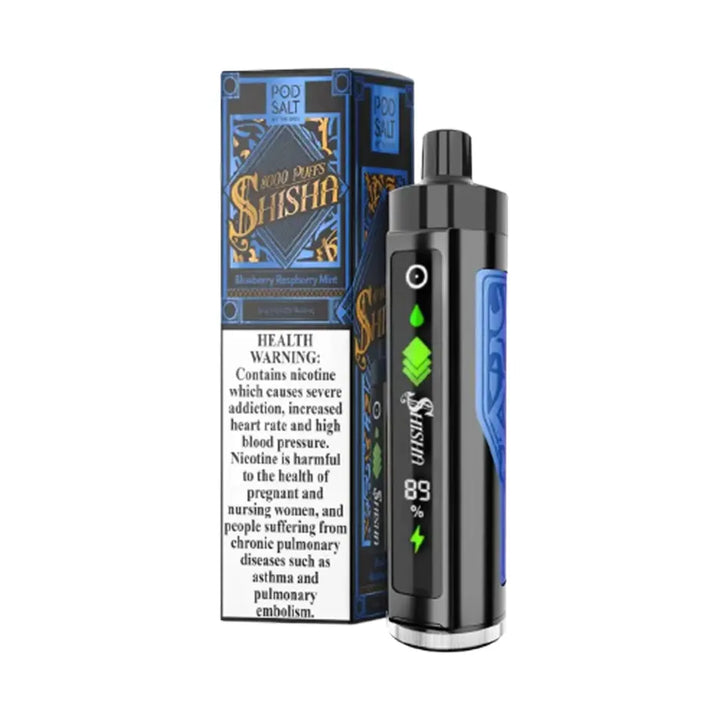 Blueberry Raspberry Mint  - Pod Salt Shisha 8000 Puffs Disposable Vape in Dubai, UAE