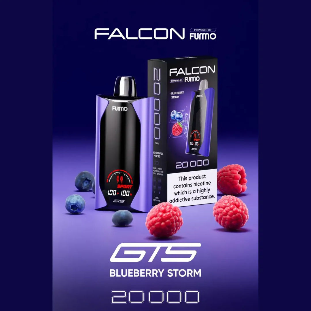 Blueberry Storm - Fummo Falcon GTS 20000 Puffs Disposable Vape 50mg in Dubai, UAE 