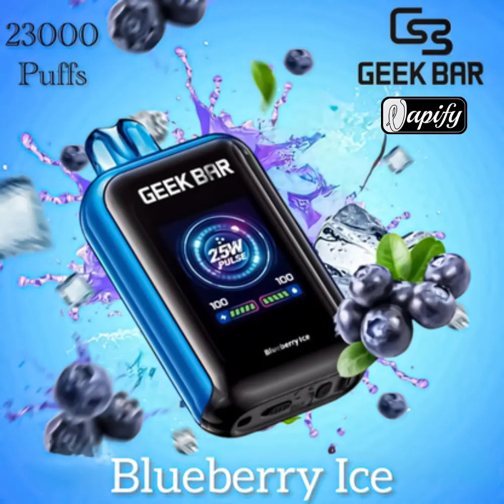 Blueberry Ice - Geek Bar 23000 Puffs 50mg Disposable Vape in Dubai, UAE