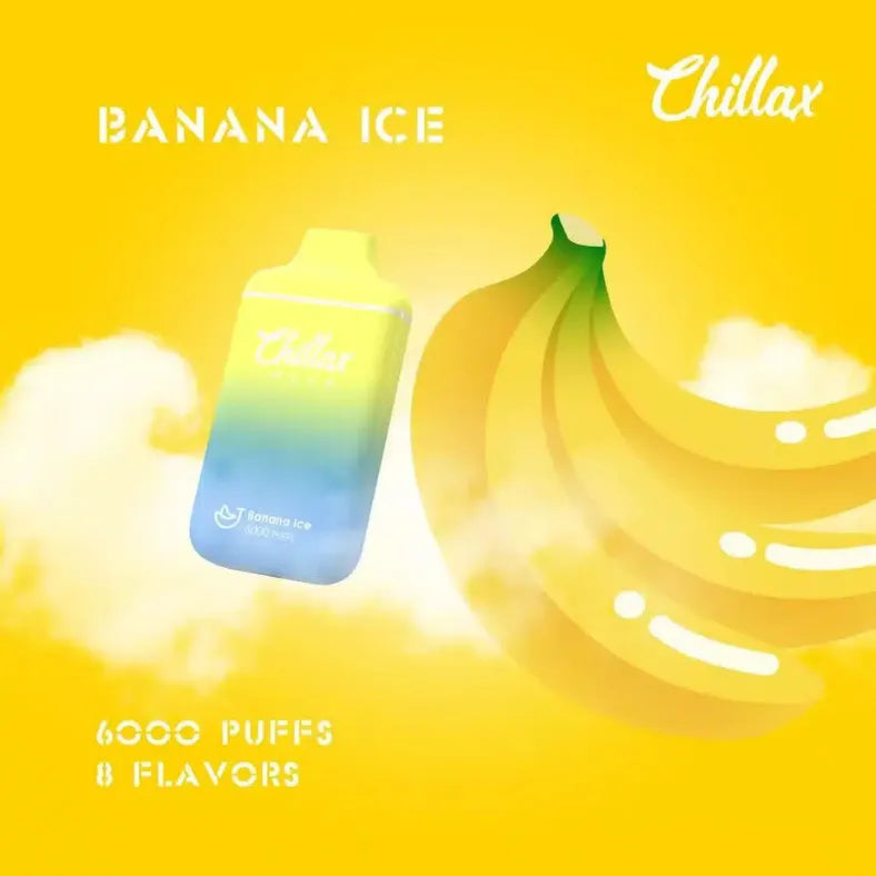 CHILLAXPLUS6000PUFFSRechargeableVape-BananaIce