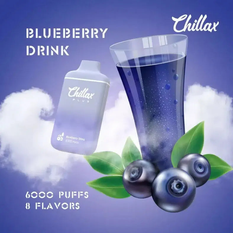 CHILLAXPLUS6000PUFFSRechargeableVape-BlueberryDrink