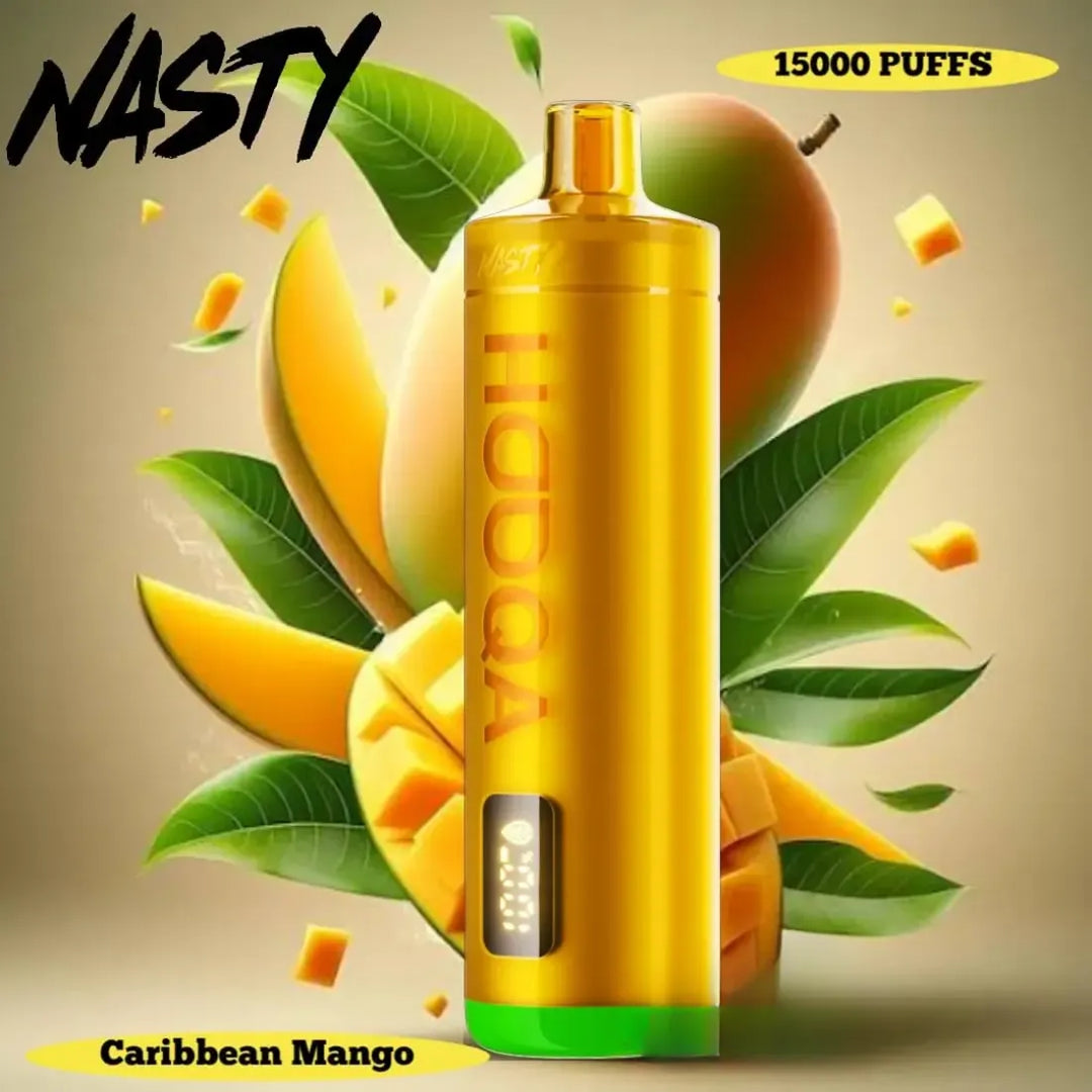 Caribbean mango  -  Nasty Bar Hooqa DF15KI 15000 Puffs Shisha Disposable Vape in Dubai, UAE