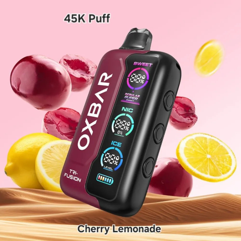 Cherry Lemonade - OXBAR TRI Fusion 45000 Puffs Disposable Vape in Dubai, UAE