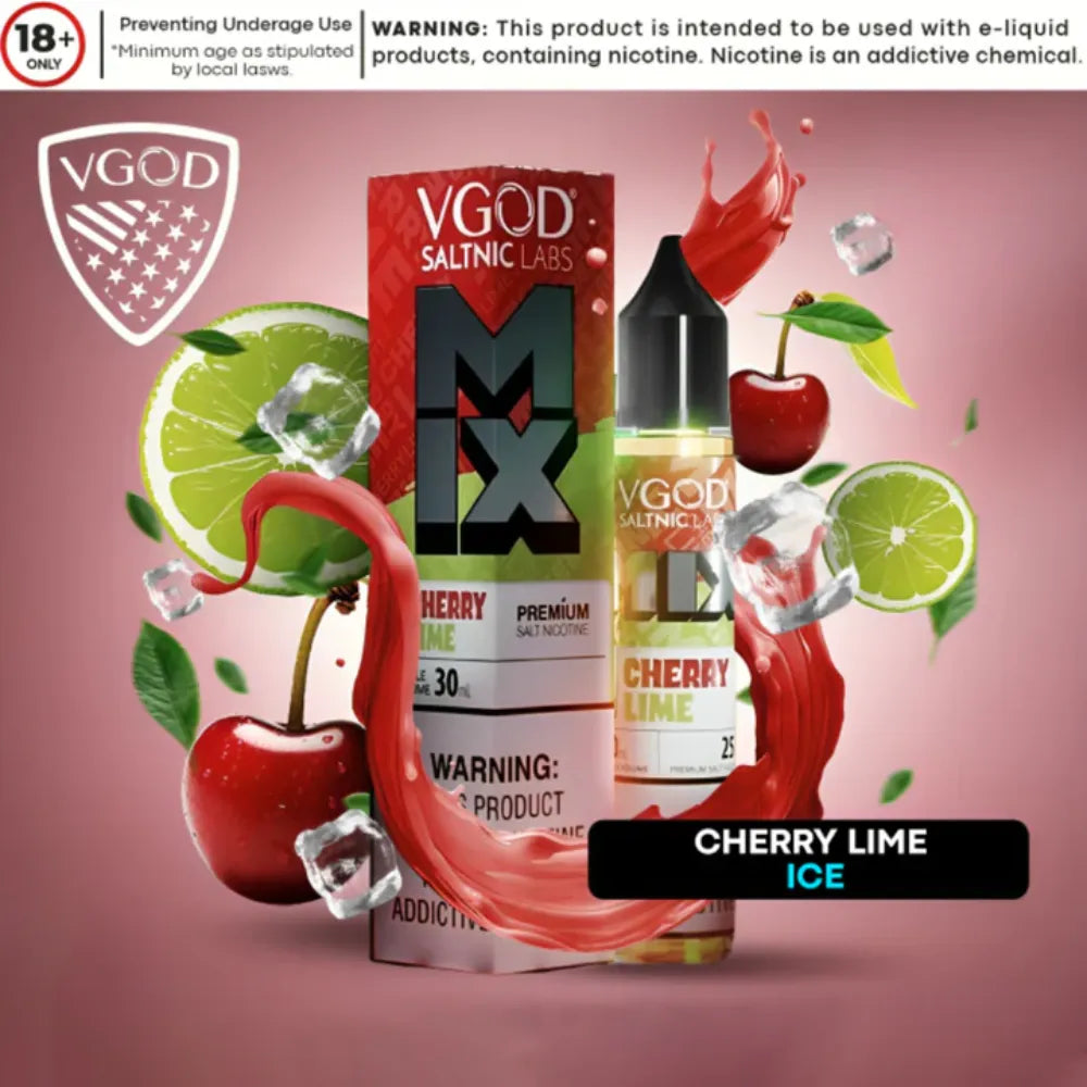 Cherry Lime Ice - VGOD Iced Mix Series Saltnic 30ml E-Liquid in Dubai, UAE