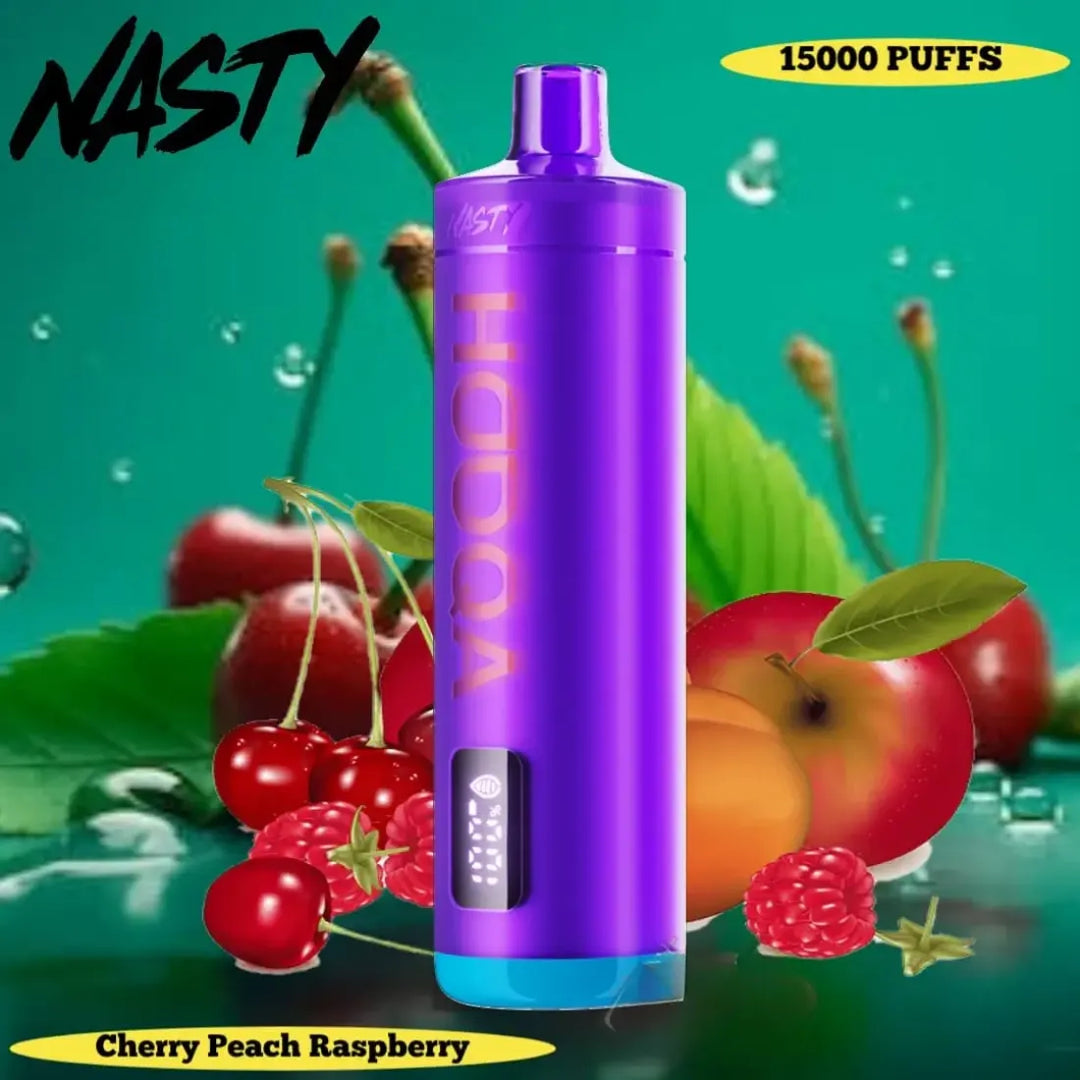 Cherry Peach Raspberry -  Nasty Bar Hooqa DF15KI 15000 Puffs Shisha Disposable Vape in Dubai, UAE