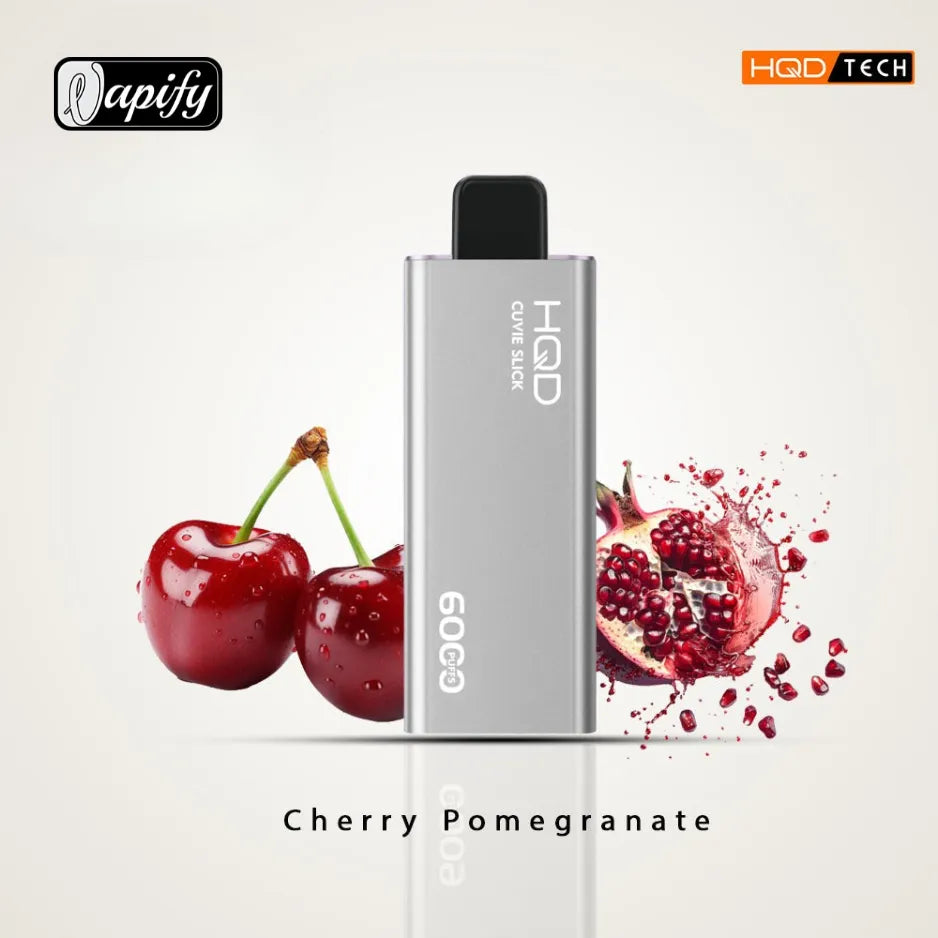 Cherry Pomegranate  - HQD Cuvie Slick 6000 Puffs Disposable Vape 2% Nicotine in Dubai, UAE