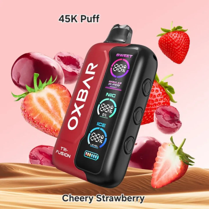 Cherry Strawberry - OXBAR TRI Fusion 45000 Puffs Disposable Vape in Dubai, UAE