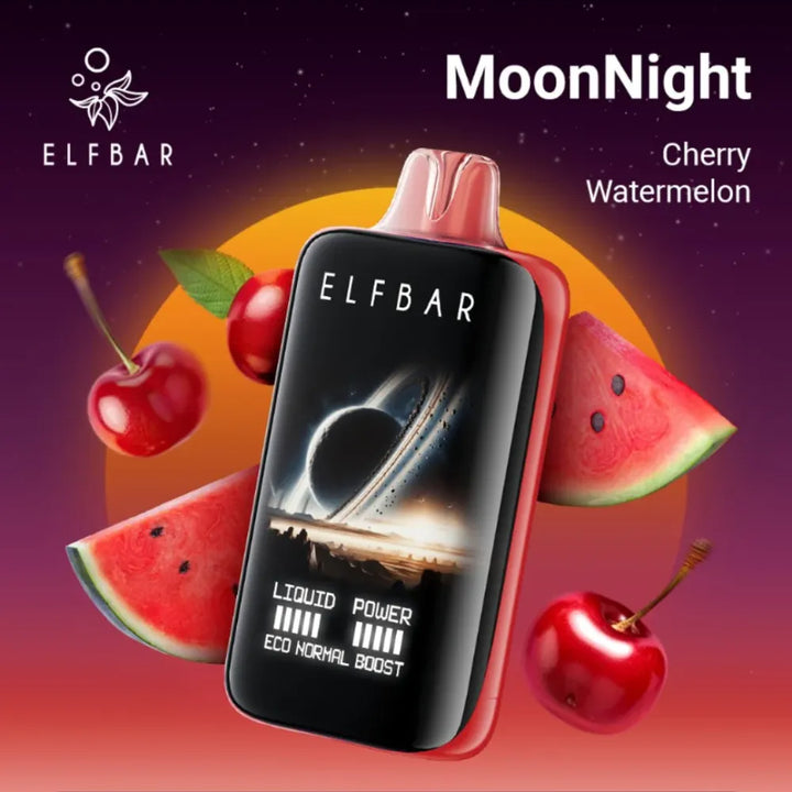 Cherry Watermelon - ELFBAR Moon Night 40000 Puffs Disposable Vape 50mg in Dubai, UAE  